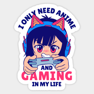 Anime and Gaming for Life Sticker